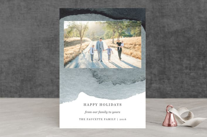 "Blue Hue" - Retired Holiday Cards in Frosty Tide by Sarah Kate - Front