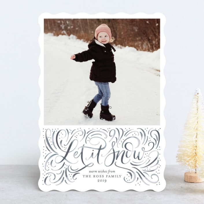 "Let it Snow" - Retired Holiday Cards in Blizzard by Erin German - Front