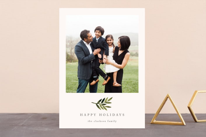 "Simple Olive Branch" - Retired Holiday Cards in Pear by Katharine Watson - Front