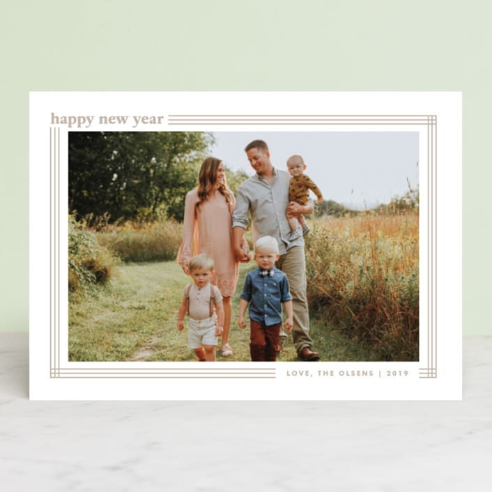 "Edgeline" - Retired Holiday Cards in Pewter by Annie Clark - Front