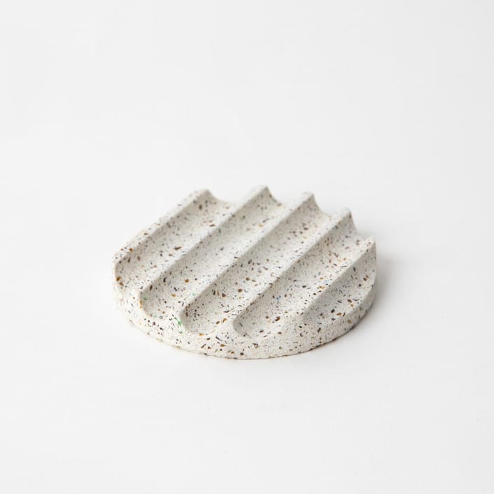 White Terrazzo Mini Soap Dish by Pretti.Cool