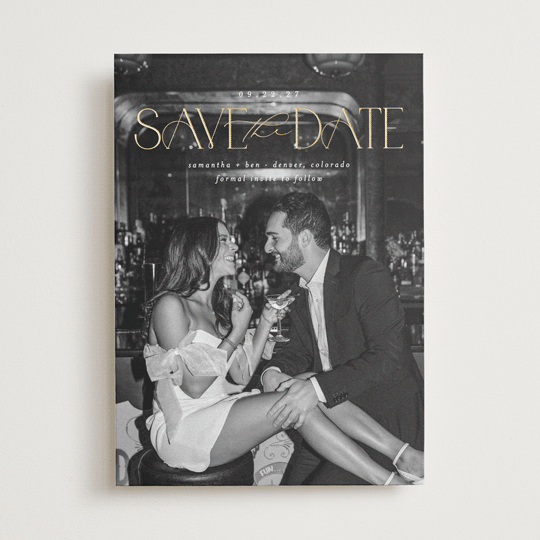 "Elegant Fete" - Save the Dates in Pearl by Brooke Chandler - Front