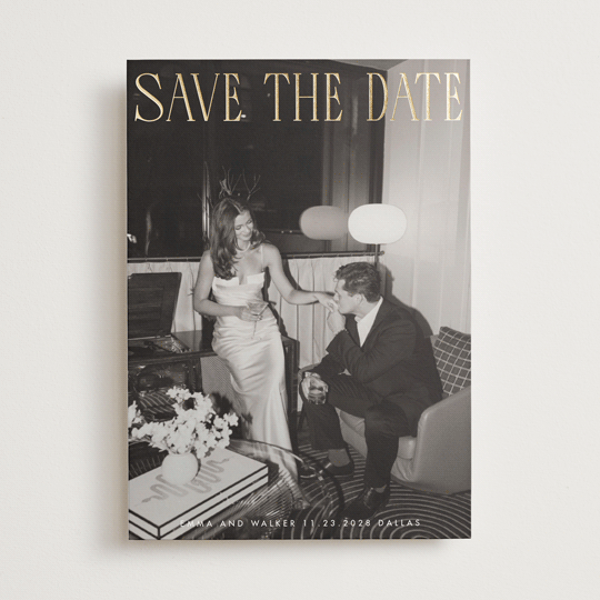 "classic timeless" - Save the Dates in Snow by Maja Cunningham - Front