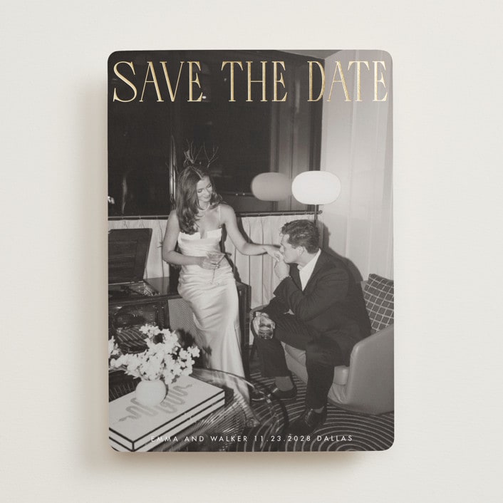 "classic timeless" - Save the Dates in Snow by Maja Cunningham - Front