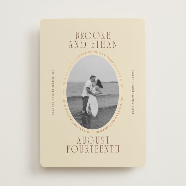 "Ethan" - Save the Dates in Buttercream by Angela Garrick - Front