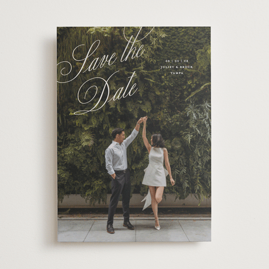 "Enamored" - Save the Dates in Pearl by Pixel and Hank - Front