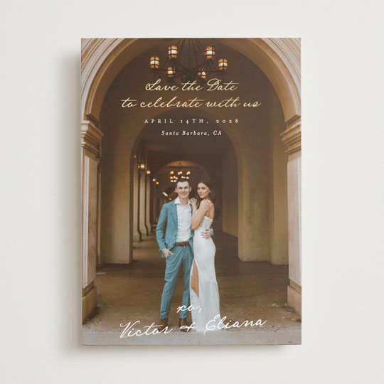 "Celebration XO" - Save the Dates in Ivory by Alethea and Ruth - Front