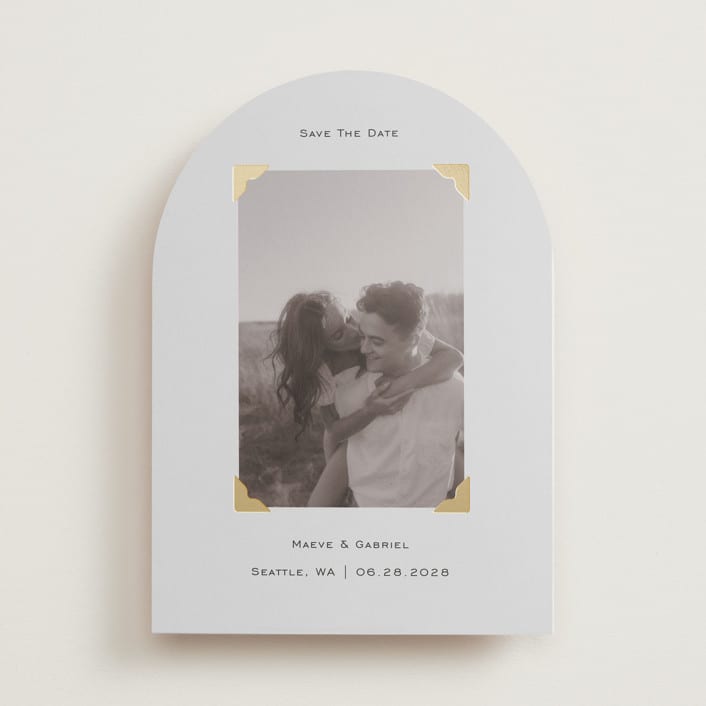 "scrapbook frame" - Save the Dates in Cream by Jenny Millington - Front