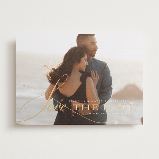 "sway" - Save the Dates in Quartz by Design Lotus - Front