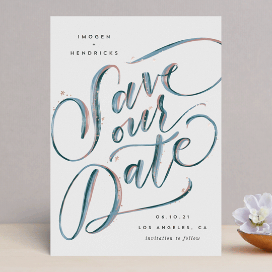 "Starry Eyed" - Save the Dates in Midnight by Leah Bisch - Front
