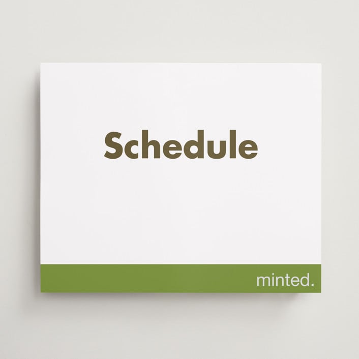 "Landscape Custom" - Schedule Signs in Charcoal by Minted Custom - Front