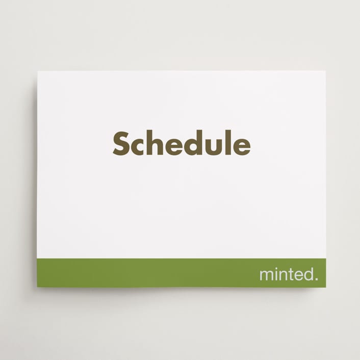 "Portrait" - Schedule Signs in Charcoal by Minted - Front