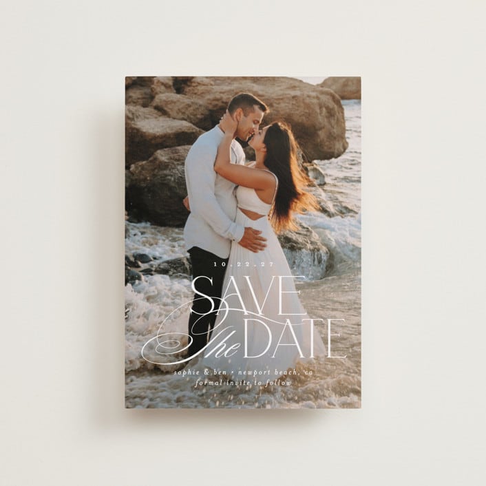 "Novella" - Save the Dates in Pearl by Brooke Chandler - Front