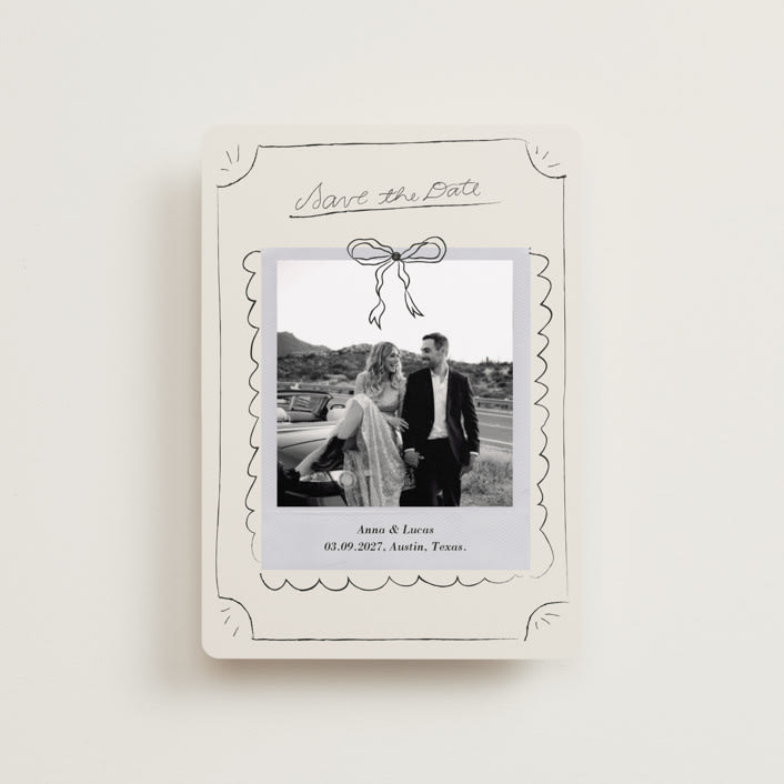 "Easy Lover" - Save the Dates in Cream by Helena Vitto - Front