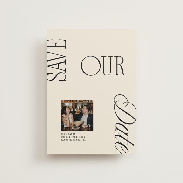 "True Romance" - Save the Dates in Buttercream by Olivia Goree - Front