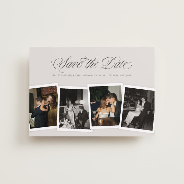 "Simple Snapshots" - Save the Dates in Creme by Erin L. Wilson - Front