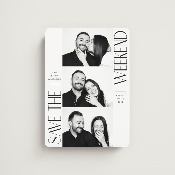 "Snapshot" - Save the Dates in Ink by Hudson meet Rose - Front