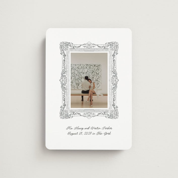 "Sketched Frame" - Save the Dates in Diamond by Jenna Holcomb - Front