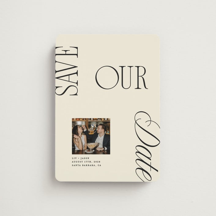 "True Romance" - Save the Dates in Buttercream by Olivia Goree - Front