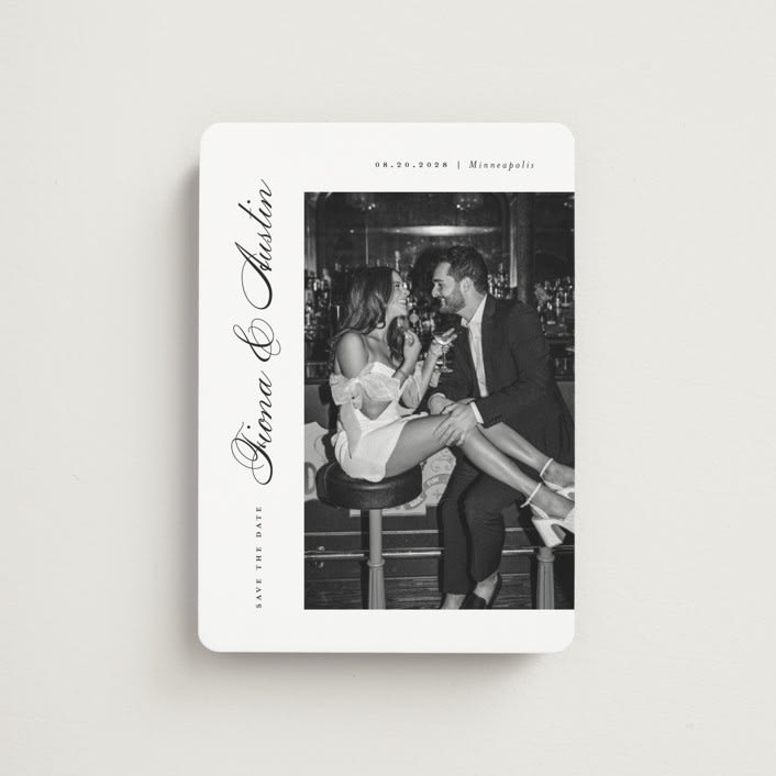 "Lovely Day" - Save the Dates in Onyx by Michelle Taylor - Front