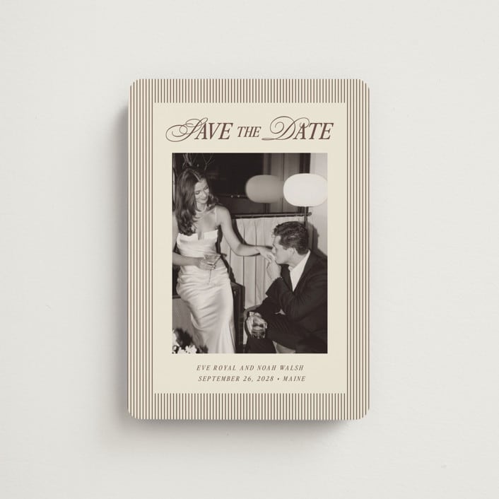 "Sienna" - Save the Dates in Maroon by Pati Cascino - Front
