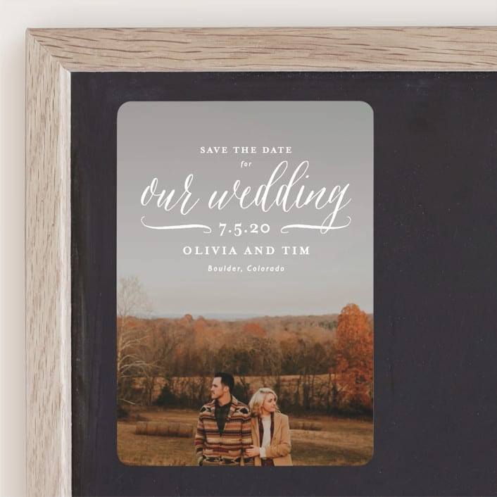 "Postcard Perfect" - Save the Dates in Cloud by Lauren Chism - Front