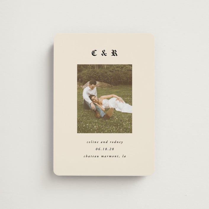 "Marmont" - Save the Dates in Ecru by AK Graphics - Front