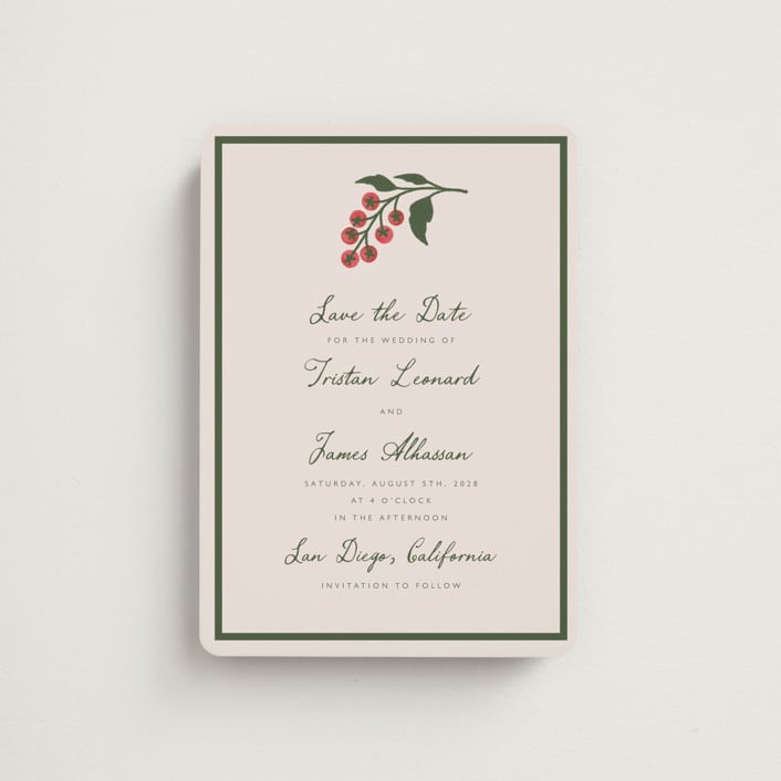 "Tomato Vine" - Save the Dates in Sand by Katharine Watson - Front