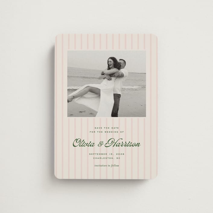 "harrison" - Save the Dates in Blush by Ellen Schlegelmilch - Front