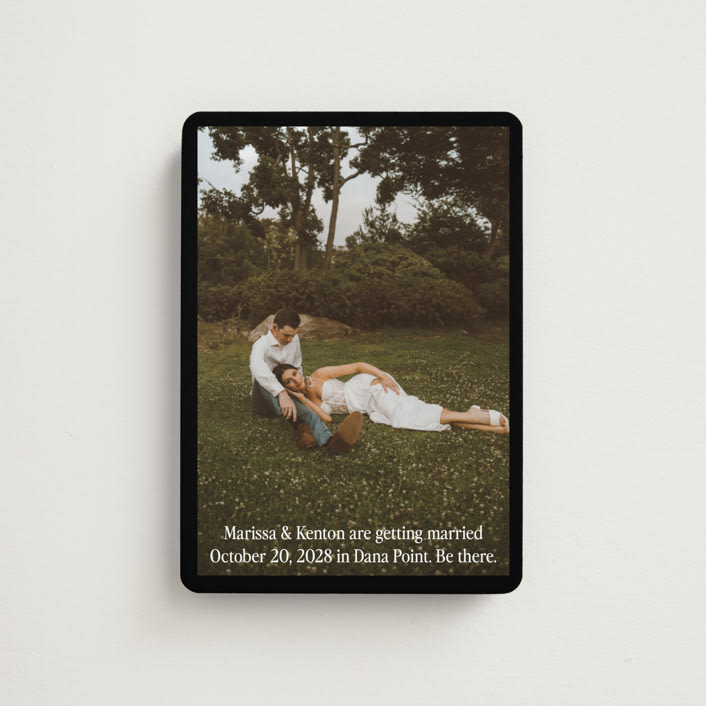"Black Border" - Save the Dates in Coal by Becky Nimoy - Front