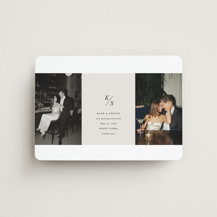 "Parker" - Save the Dates in Dove by Olivia Kanaley Inman - Front