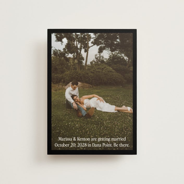 "Black Border" - Save the Dates in Coal by Becky Nimoy - Front