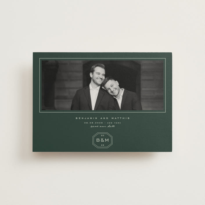 "Beignet" - Save the Dates in Garden by Blustery August - Front