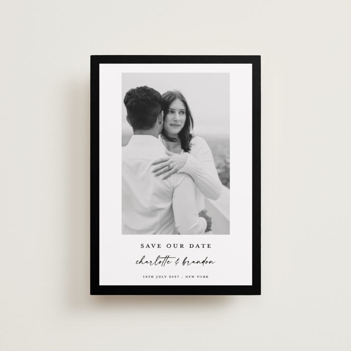 "Main Event" - Save the Dates in Onyx by Devika Keskar - Front