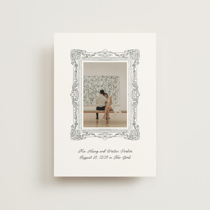 "Sketched Frame" - Save the Dates in Diamond by Jenna Holcomb - Front
