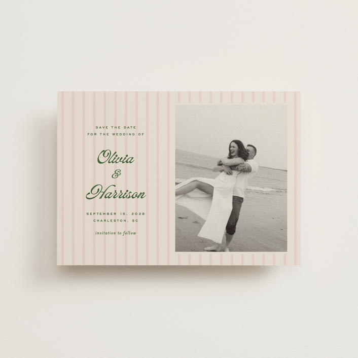 "harrison" - Save the Dates in Blush by Ellen Schlegelmilch - Front