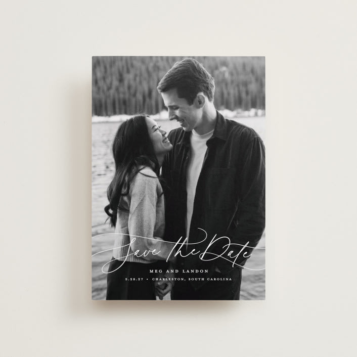 "Subtle Rise" - Save the Dates in Snowfall by Lauren Chism - Front
