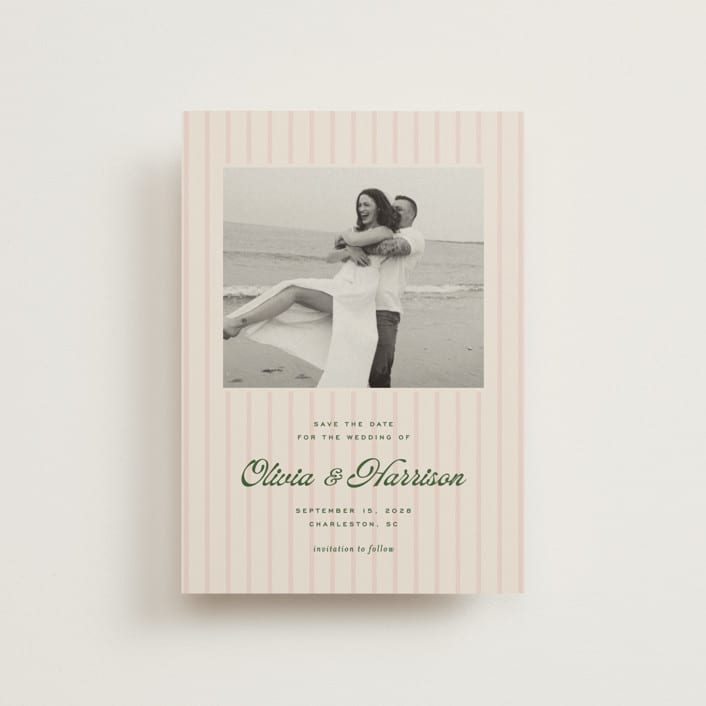 "harrison" - Save the Dates in Blush by Ellen Schlegelmilch - Front
