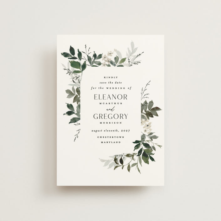 "Grove" - Save the Dates in Meadow by Everett Paper Goods - Front