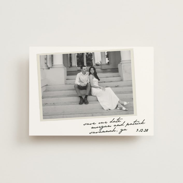 "Venecia" - Save the Dates in Ivory by Maja Cunningham - Front