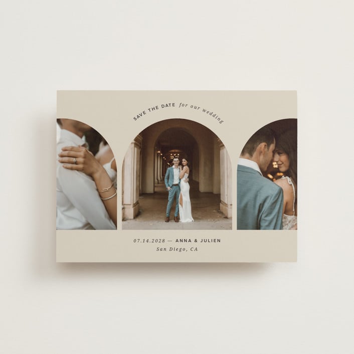 "Pure Elegance" - Save the Dates in Sand by Kristin Oliversen - Front