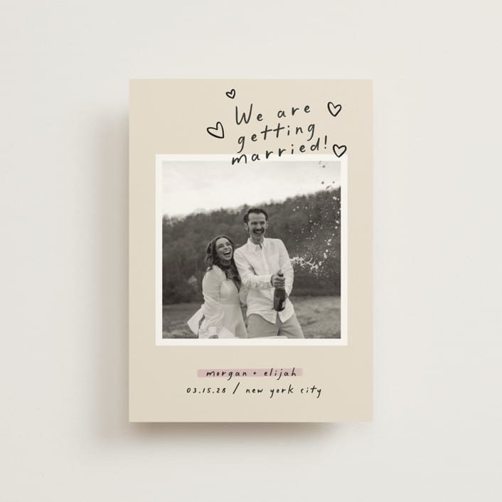 "Surprise!" - Save the Dates in Nero by Pati Cascino - Front
