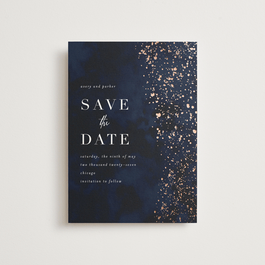 "glistening stardust" - Save the Dates in Midnight by Angela Marzuki - Front