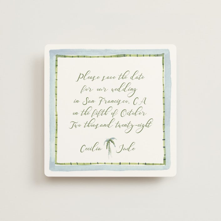 "Alento" - Save the Dates in Celeste by Pati Cascino - Front