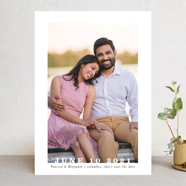 "Coupe" - Save the Dates in Ivory by Up Up Creative - Front