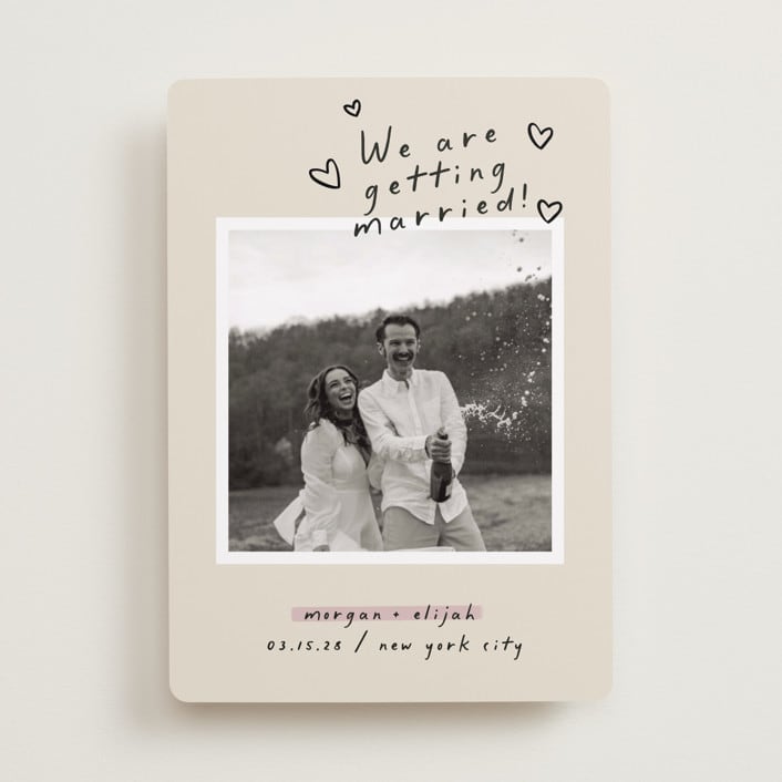 "Surprise!" - Save the Dates in Nero by Pati Cascino - Front