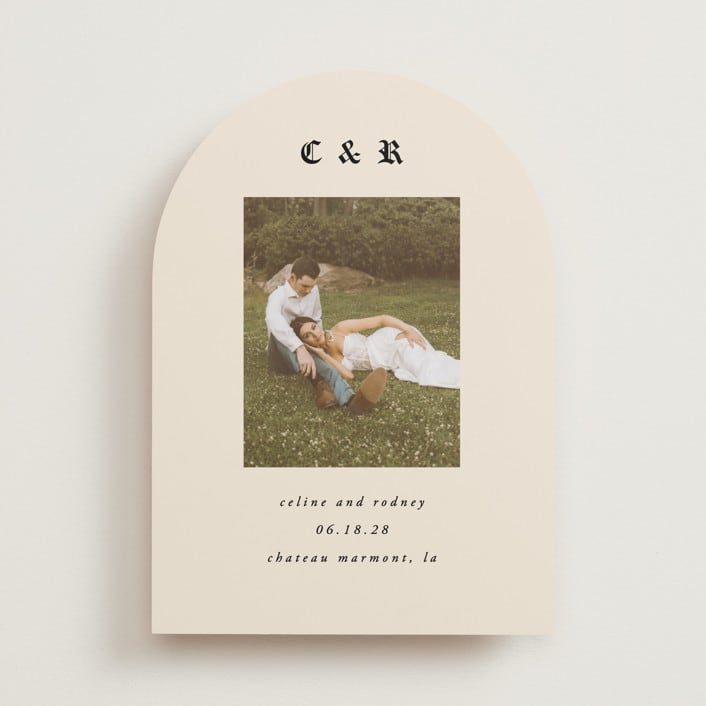 "Marmont" - Save the Dates in Ecru by AK Graphics - Front