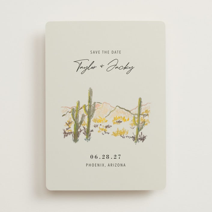 desert crayon drawing by Cass Loh