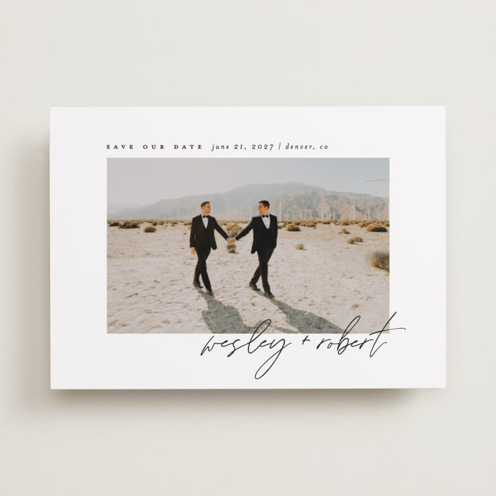 "Horizon" - Save the Dates in Silk by Kelly Schmidt - Front