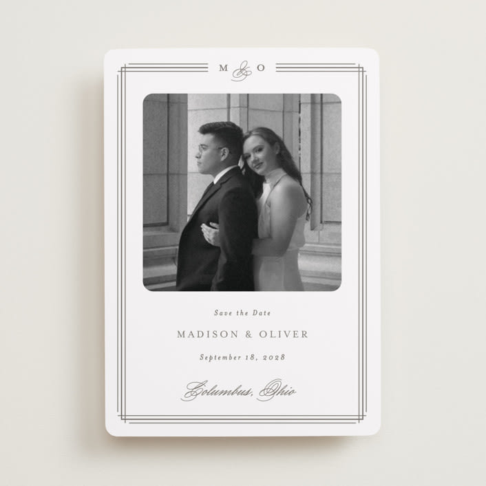 "Lines" - Save the Dates in Cobblestone by Emily Betts - Front